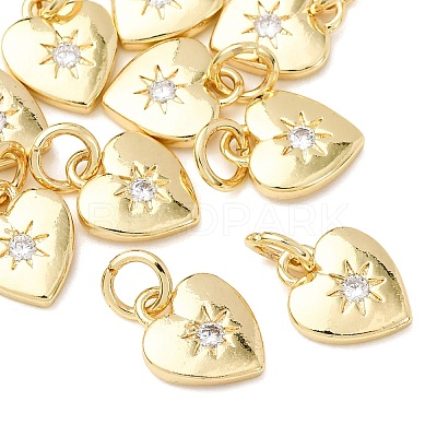 Brass Micro Pave Cubic Zirconia Charms RB-I078-67G-NR-1