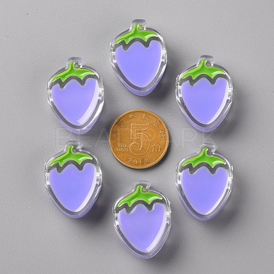 Transparent Enamel Acrylic Beads TACR-S155-003J-1