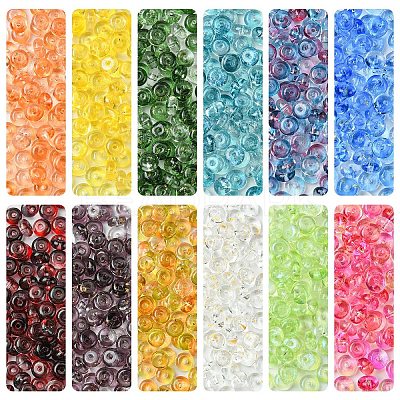 111Pcs Electroplate Transparent Colours Rainbow Glass Seed Beads SEED-YW0002-93A-1