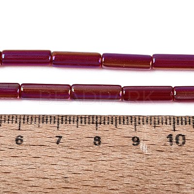 Electroplate Transparent Glass Beads Strands X-EGLA-Q132-02A-C01-1