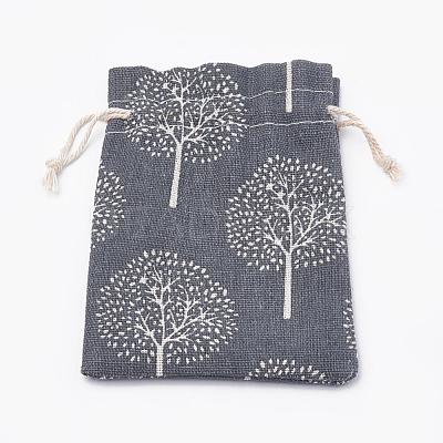 Polycotton(Polyester Cotton) Packing Pouches Drawstring Bags ABAG-T006-A21-1