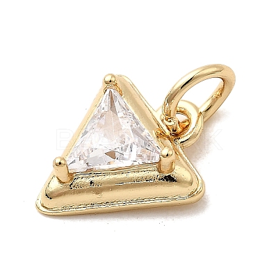 Brass Micro Pave Cubic Zirconia Pendants KK-H089-10A-G-1