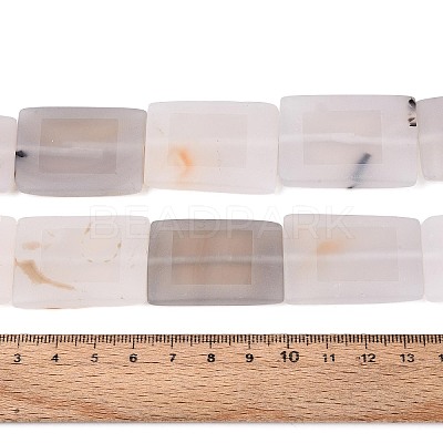 Dyed Natural white Agate Beads Strands G-T144-25B-01-1
