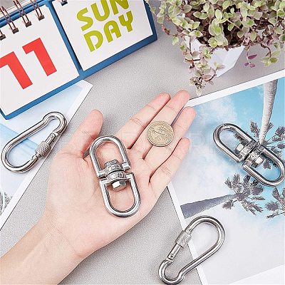 304 Stainless Steel Double Eye Swivel Clasps STAS-NB0004-28P-1