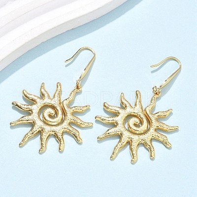 Sun 304 Stainless Steel Dangle Earrings X-EJEW-C142-10G-1