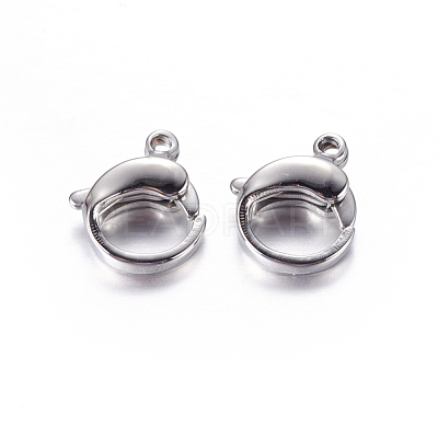 Tarnish Resistant 304 Stainless Steel Lobster Claw Clasps X-STAS-H001-1