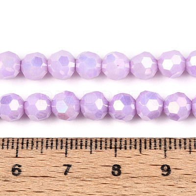 Anti-Tarnish Electroplate Glass Beads Strands X-EGLA-T021-6mm-15-02-1
