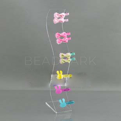 Acylic L-Shaped Hair Clip Holders OHAR-PW0001-132-1