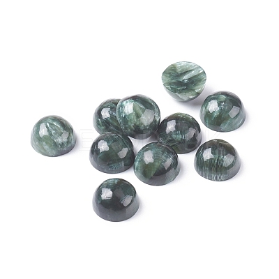 Natural Seraphinite Cabochons G-E557-07B-1