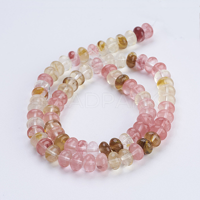 Tigerskin Glass Beads Strands G-P354-17-8x5mm-1