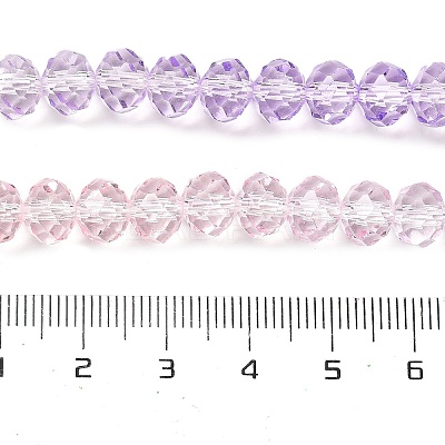 Transparent Painted Glass Beads Strands X-DGLA-A034-T6mm-A05-1