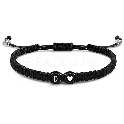 304 Stainless Steel Alphabet Beads Braided Bead Bracelets RY3090-4-1