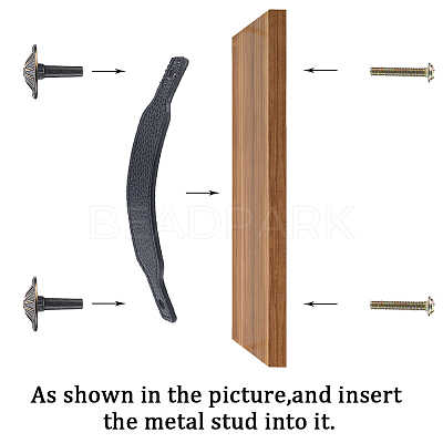 PU Leather Drawer Handles FIND-WH0290-10B-AB-1