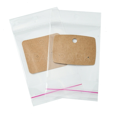 24Pcs 3 Styles Blank Kraft Paper Earring Display Cards CDIS-FS0001-10-1
