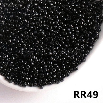 Opaque 8/0 Glass Seed Beads SEED-I013-3mm-RR49-1