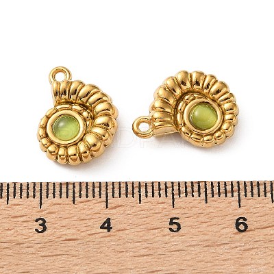 304 Stainless Steel Cat Eye Pendants GL-L002-08G-01-1