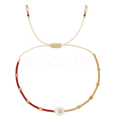 Glass Seed Beads Braided Bead Bracelets TY7987-2-1