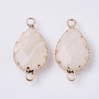 Natural Pink Aventurine Links connectors G-S359-035B-1