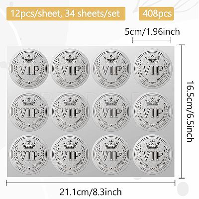 34 Sheets Silver Foil Embossed PET Picture Sticker DIY-WH0528-016-1