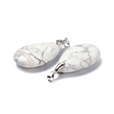 Natural Howlite Pendants G-D084-01P-B16-1