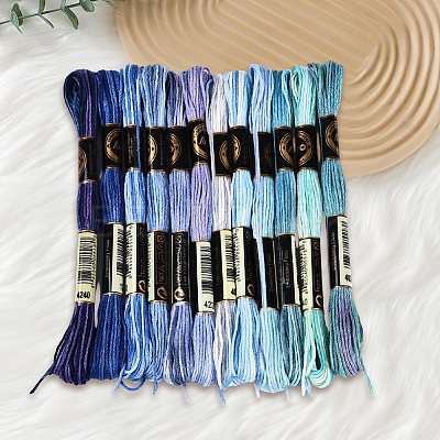 6-Ply Polyester Embroidery Floss OCOR-WH20074-15M-1