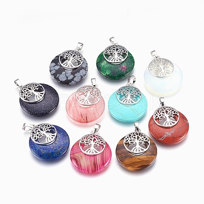 Natural & Synthetic Gemstone Pendants G-F573-C-1