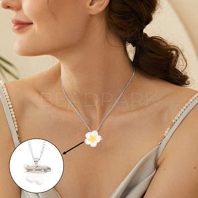 6Pcs 201 Stainless Steel Brooch Convert Necklaces Pendant Hooks STAS-BBC0010-60-1