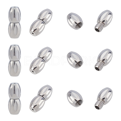 Tarnish Resistant 304 Stainless Steel Screw Clasps STAS-L135-02-1