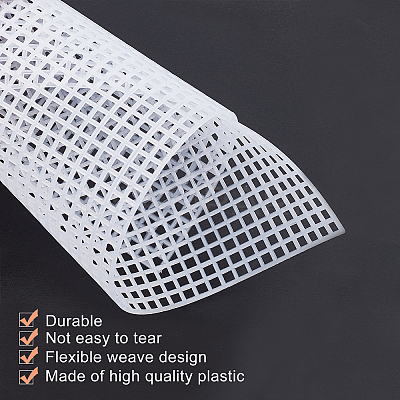DIY Rectangle Plastic Mesh Sheet Sets DIY-WH0301-11-1