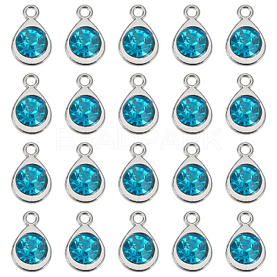 20Pcs Faceted Glass Charms RGLA-TADJ0001-01J-1