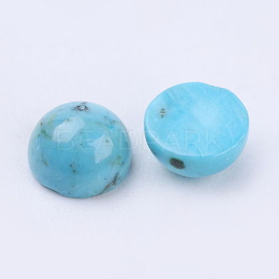 Natural Howlite Cabochons X-TURQ-L028-05-6mm-1