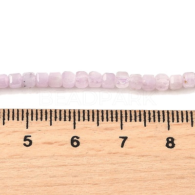 Natural Kunzite Beads Strands G-Q044-A01-3x3mm-1