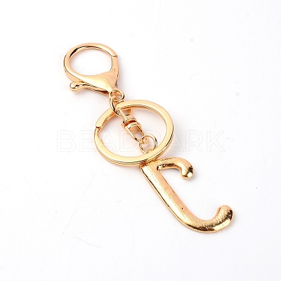 Alloy Rhinestone Keychain KEYC-WH0021-05J-1