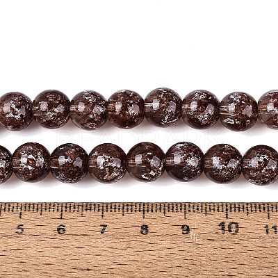 Transparent Half Spray Painted Glass Beads Strands GLAA-Q110-02A-09-1