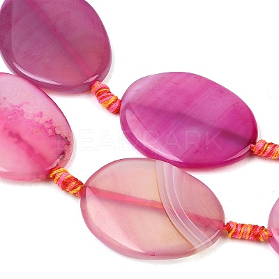 Natural Banded Agate Beads Strands G-P605-L02-02-1