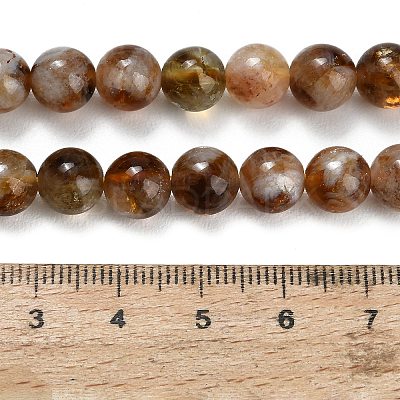 Heated Natural Citrine Beads Strands X-G-C293-A04-8mm-1