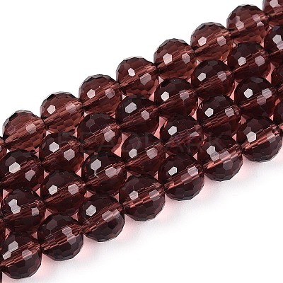 Transparent Glass Bead Strands GLAA-R095-10mm-35-1