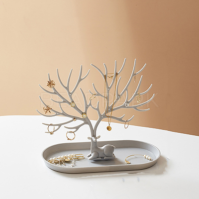 Plastic Earring Display Stands TREE-PW0001-10C-1