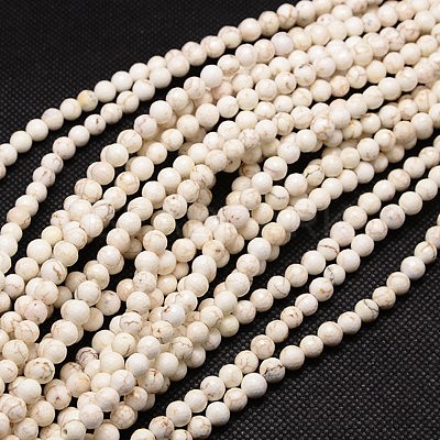 Natural Magnesite Beads Strands TURQ-L017-3mm-02A-1