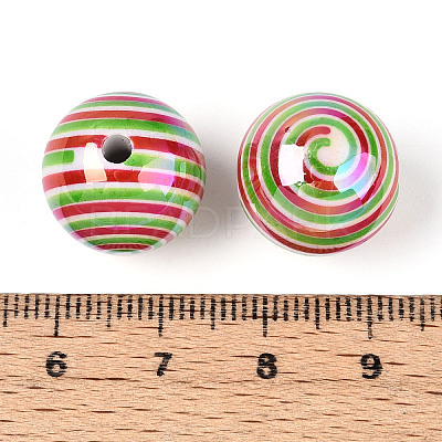Printed Opaque Acrylic Beads MACR-T048-05E-1