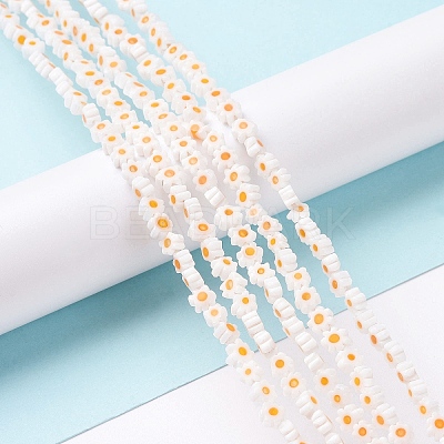 Handmade Millefiori Glass Bead Strands LAMP-J035-4mm-73-1