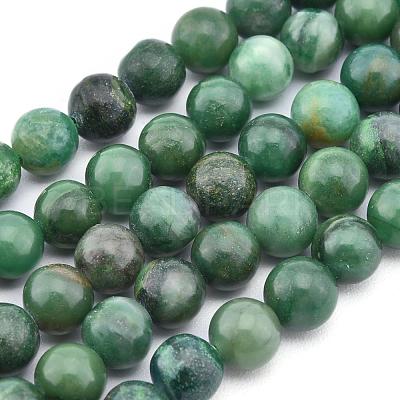 Natural African Jade Beads Strands X-G-D840-53-6mm-A-1