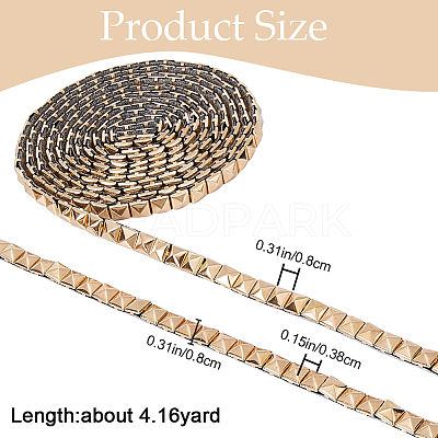 4.16 Yards Brass Pyramid Stud Nailhead Trim OCOR-GF0003-57-1