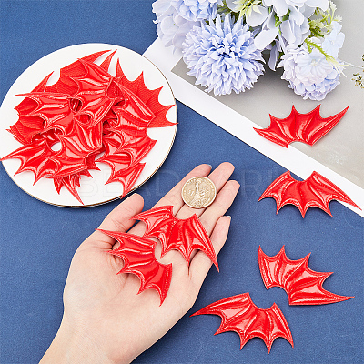 40Pcs 2 Style Demon Wing PU Leather Ornament Accessories FIND-GF0005-93A-1