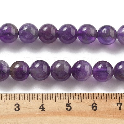 Natural Amethyst Beads Strands G-M445-8MM-01F-1