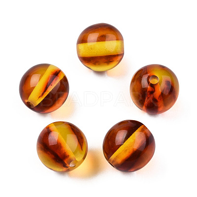 Resin Imitation Amber Beads RESI-N034-01-H01-1