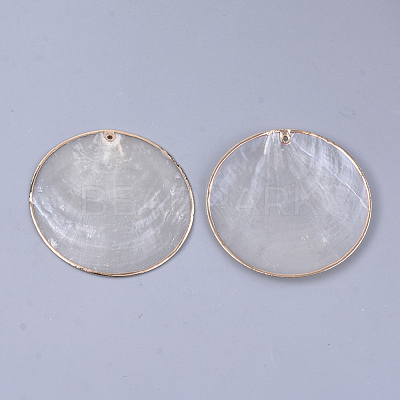 Natural Capiz Shell Big Pendants X-SHEL-S274-89-1