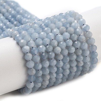Natural Angelite Beads Strands G-G161-A05-03-1