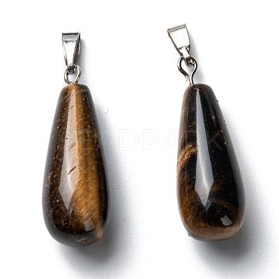 Natural Tiger Eye Pendants G-F707-07-1