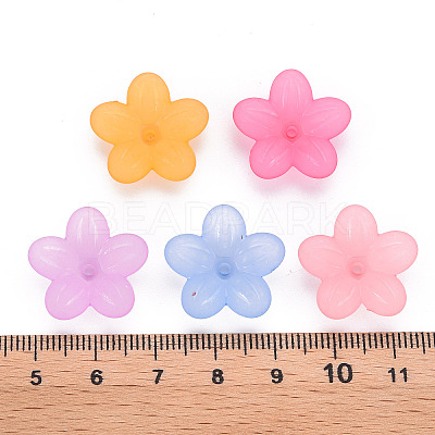 Frosted Acrylic Bead Caps MACR-S371-08A-1